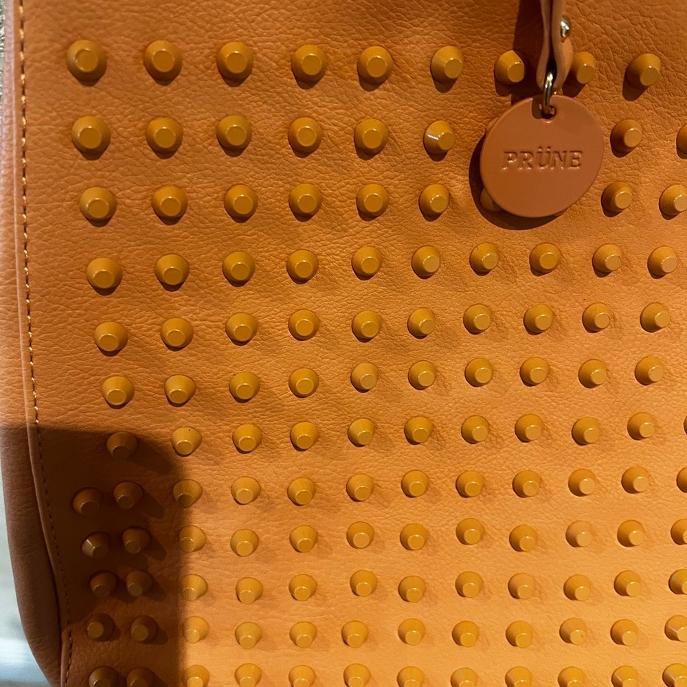 Prune Orange Studded Tote Bag - Picture 7 of 15